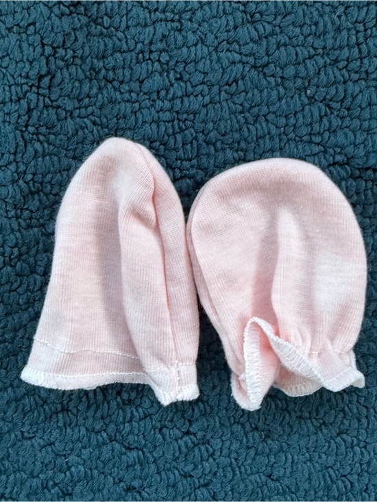 Other - Pink Baby Mittens — Gentle Cotton Hand Covers for Infants